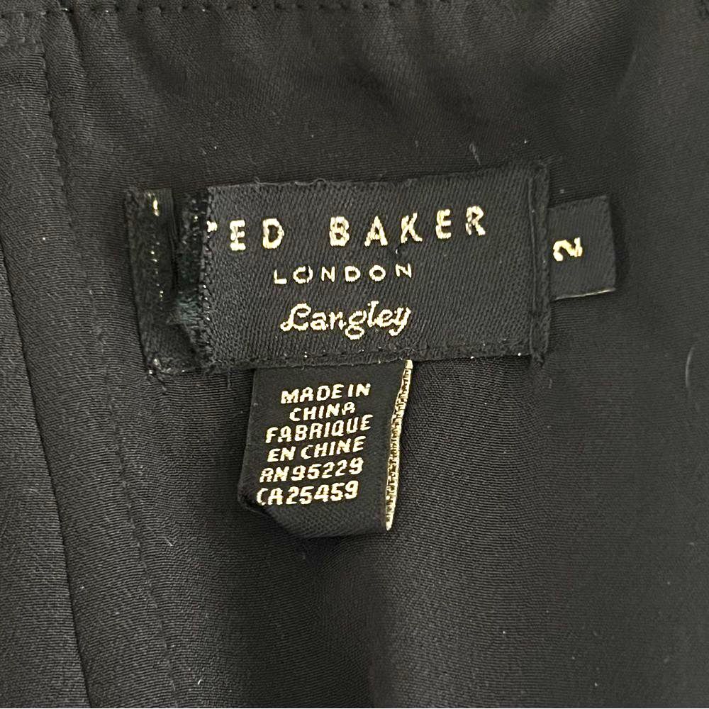 Ted Baker Womens Silk Chiffon Whimsigoth Cocktail Dress Size Small Formal Retro - Picture 7 of 9